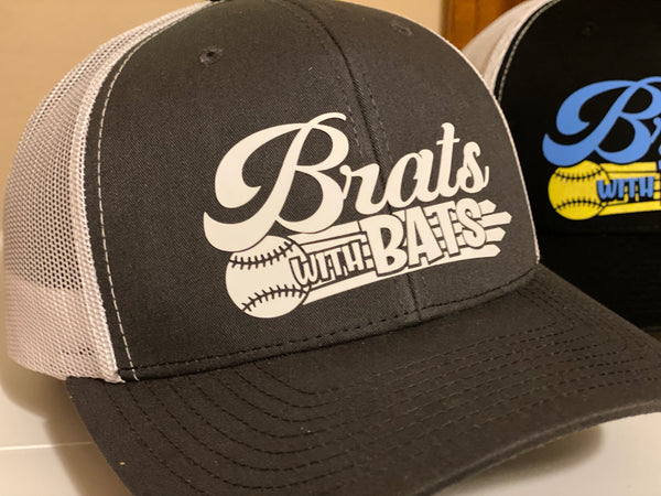 Brats with bats trucker hat - white