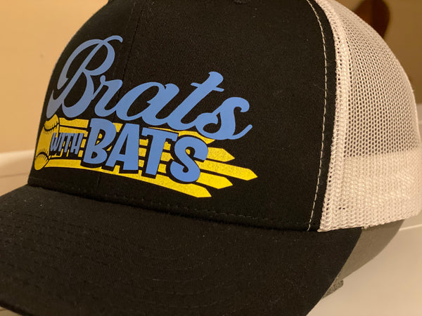 Brats with bats trucker hat - color logo