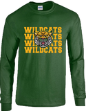 Green Long Sleeve - "Wildcats Wildcats Wildcats"