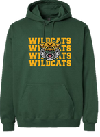 Green Hoodie Sweatshirt "Wildcats Wildcats Wildcats"