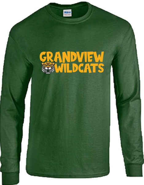 Green Long Sleeve - "Grandview Wildcats"