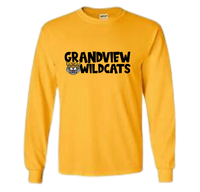 Gold Long Sleeve Sweatshirt - "Grandview Wildcats"