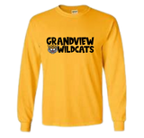 Gold Long Sleeve Sweatshirt - "Grandview Wildcats"