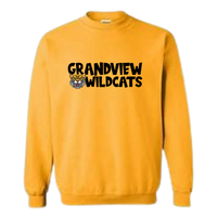 Gold Crewneck Sweatshirt - "Grandview Wildcats"