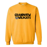 Gold Crewneck Sweatshirt - "Grandview Wildcats"