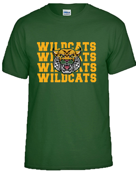 Green Short Sleeve - "Wilcat Wildcat wildcat"