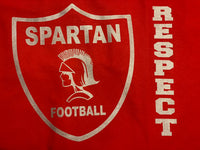 Spartan Football Metallic Silver Tshirt Red