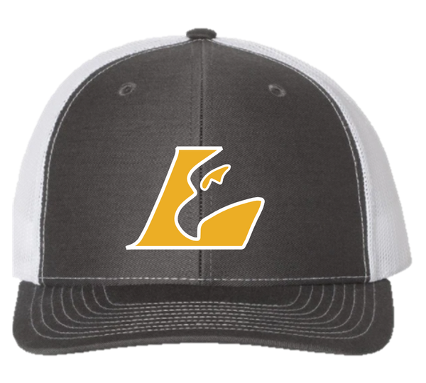 Grey Snapback Hat - Lincoln Eagles gold