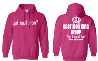 Double-sided, Hooded Sweatshirt "got cast iron?"/ "Cast Iron King Group"