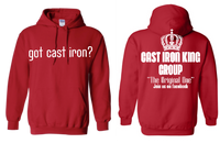 Double-sided, Hooded Sweatshirt "got cast iron?"/ "Cast Iron King Group"